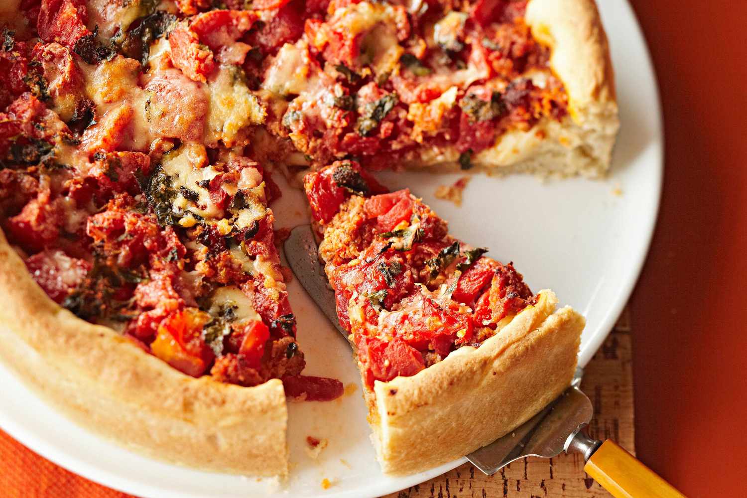Chicago deep dish pizza